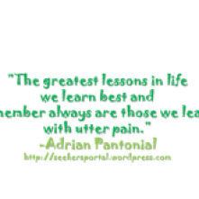 The greatest lessons in life