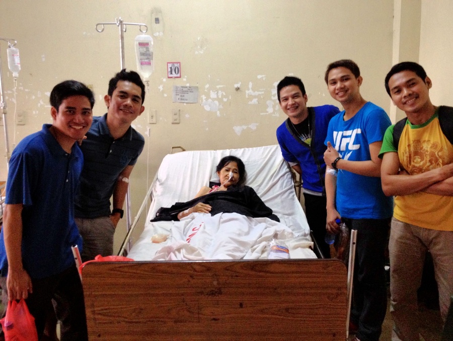 Some of Nanay's Visitors and Blood Donors. Four Victory Metro East friends from my "Family of Brothers"