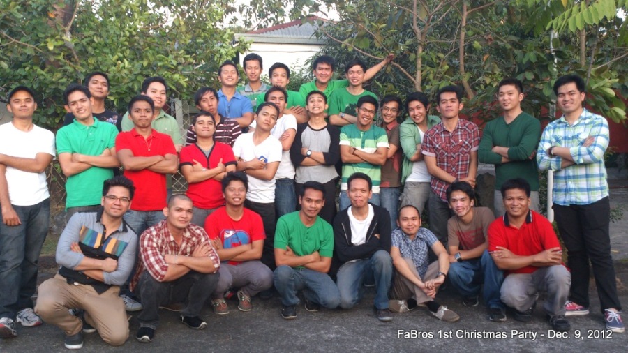 Family of Brothers' (FaBros) 1st Christmas Party 2012. A Victory Group for Single Men which I started in 2010 at Victory Metro East grew to five (5) other VG's this year alone. How amazing God's love and grace truly is!