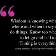 Wisdom In Timing