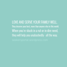 Love and Serve Your Family